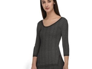 ROUND NECK 3/4 SLEEVE WOMEN Winter Wear THERMAL GREY  TOP (Vest)
